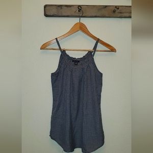 I 🤍 Ronson flowy tank, blue and white plaid, Size x-small